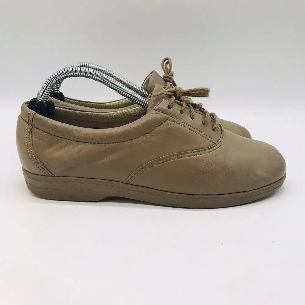 SAS Whisper TriPad Comfort Shoes Women's 5.5M Lace Up Leather Walking Sneakers